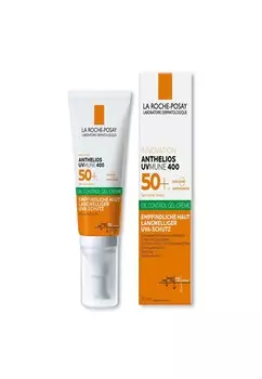 Защита от солнца VICHY SUN CARE LA ROCHE POSAY ANTHELIOS UV MUNE 400 OIL CONTROL GEL-CREME SONNENGEL MIT LSF50+ FR SEHR HOHEN SCHUTZ VOR UVA- UND UVB-STRAHLEN, FR LIGE HAUT VICHY, прозрачный