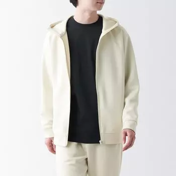 Защита от ультрафиолета, легкосохнущая толстовка, парка на молнии MUJI, слоновая кость