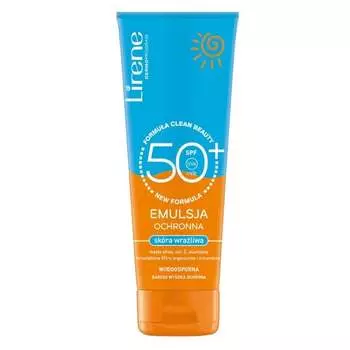 Защитная эмульсия для чувствительной кожи SPF50+, 120 мл Lirene Sun
