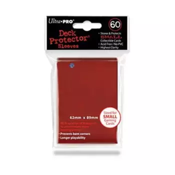 Защитные рукава для палубы — маленькие, красные (60), Card Sleeves - Undersized (Ultra Pro)