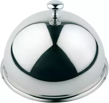 Защитный чехол APS "Колпачок / колокольчик", из нержавеющей стали, с ручкой-кнопкой, 29 см 29 см + высота 18 см, цвет silberfarben