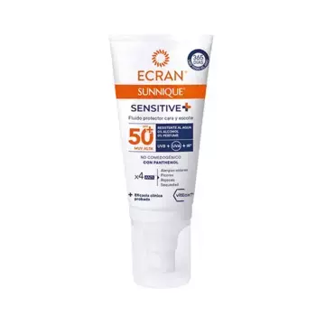 Защитный флюид для лица и шеи Spf50+ Sensitive + Ecran, 50 ml