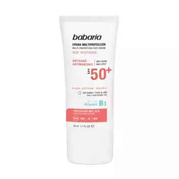 Защитный крем для лица с витамином В3 Crema Multiproteccin Antiedad Spf50+ Babaria, 50 ml