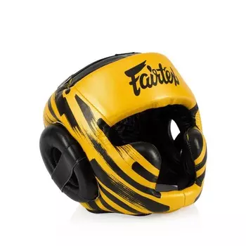 Защитный шлем Fairtex Microfiber M2, размер L, золотисто-желтый/черный