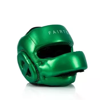 Защитный шлем Fairtex Pro Sparring, размер L, зеленый металлик