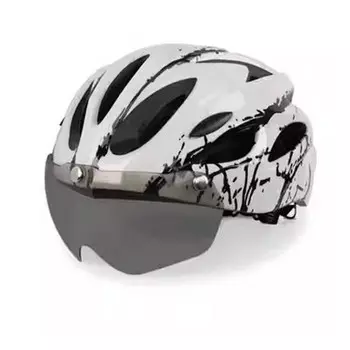 Защитный шлем Jiaolu, спортивный шлем для езды на горном велосипеде (белые и черные очки * 2)