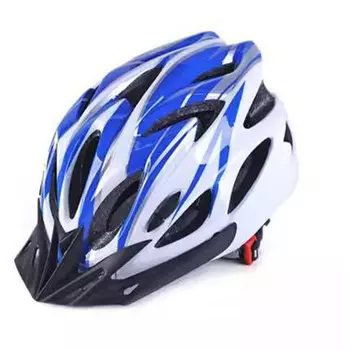Защитный шлем Jiaolu, спортивный шлем для горного велосипеда и велоспорта (синий и белый, без очков и свободных полей * 2)