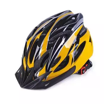 Защитный шлем Jiaolu, спортивный шлем для горного велосипеда и велоспорта (черный и желтый, без очков и свободных полей * 2)