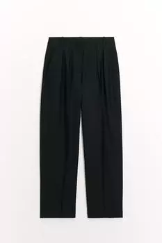 Заштопанные брюки ZARA, черный