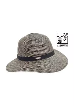 Заслонка для смеси бумажных соломинок с крышкой из репсовой ленты 54893-0 SEEBERGER, цвет Leinen/schwarz