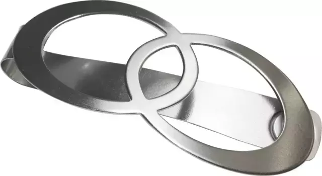 Застежка декоративная GARDINIA "Ерш застежка Infinity двойное кольцо", (1 шт.), для сборки и драпировки 13,5х5,5 см, цвет silberfarben