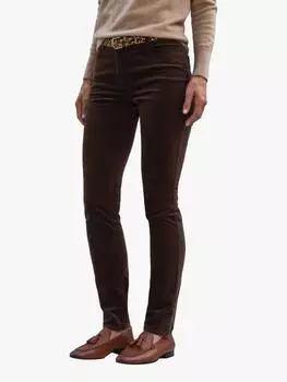 Застиранные вельветовые джинсы Pure Collection, цвет Dark Chocolate