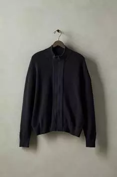 Застиранный вязаный жакет x sr_a ZARA, темно-синий