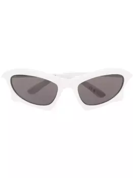 Затемненные солнцезащитные очки в оправе 'кошачий глаз' Balenciaga Eyewear, белый