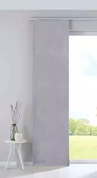 Затемняющая панель, раздвижная штора »Milano«, бархатная непрозрачная плотная панель, карниз на тележке, темно-серый, ВxШ, ВxШ, 245x60 см, 203571 Astek