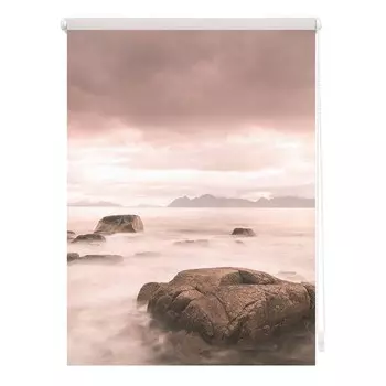 Затемняющие рулонные шторы Lichtblick Stone, 60x150x6 см цвет grau/rot