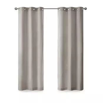 Затемняющие шторы Gracie Mills Calyx, серый