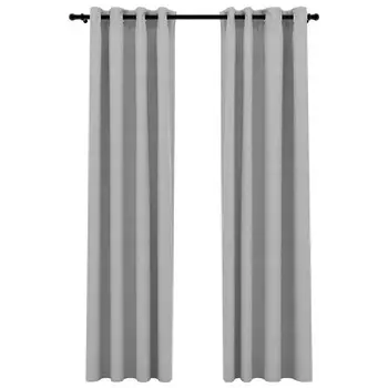 Затемняющие шторы vidaXL, 140x1 см, серый