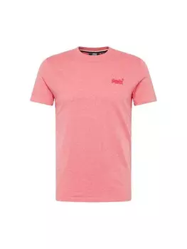 Зауженная футболка Superdry, темно-розовый/пестрый розовый
