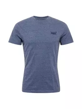 Зауженная футболка Superdry, темно-синий/пестрый синий
