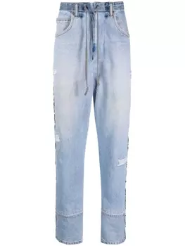 Зауженная кулиска по бокам Джинсы Greg Lauren, синие