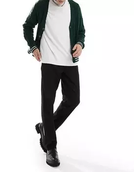 Зауженные элегантные брюки на шнурке черного цвета Jack & Jones