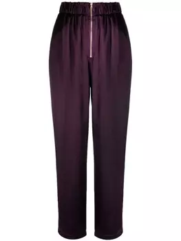 Зауженные атласные брюки Forte Forte, фиолетовый