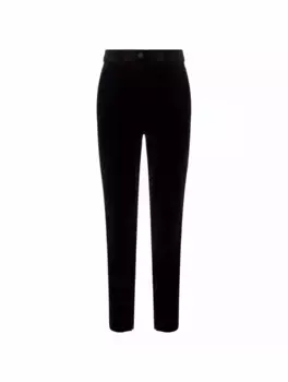 Зауженные бархатные брюки Dolce&Gabbana, черный