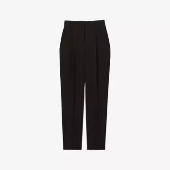 Зауженные брюки Alessio из хлопка с высокой посадкой Reiss, черный