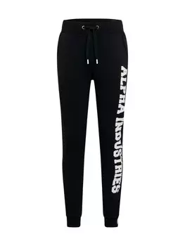 Зауженные брюки Alpha Industries, черный