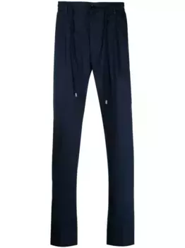 Зауженные брюки Anton-WE с кулиской Moorer, синий