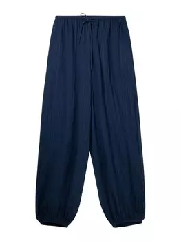 Зауженные брюки Bershka, темно-синий