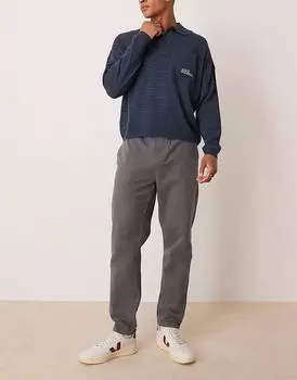 Зауженные брюки чинос ASOS DESIGN угольного цвета