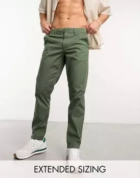 Зауженные брюки чинос цвета хаки ASOS DESIGN