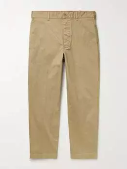 Зауженные брюки чинос из хлопкового твила ALEX MILL, бежевый