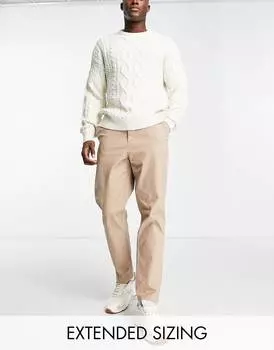 Зауженные брюки чинос из камня ASOS DESIGN