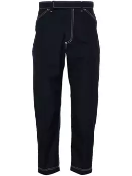 Зауженные брюки чинос средней посадки THOM BROWNE, синий