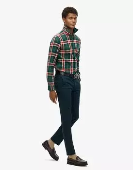 Зауженные брюки-чинос Superdry Slim эластичного кроя темно-синего цвета