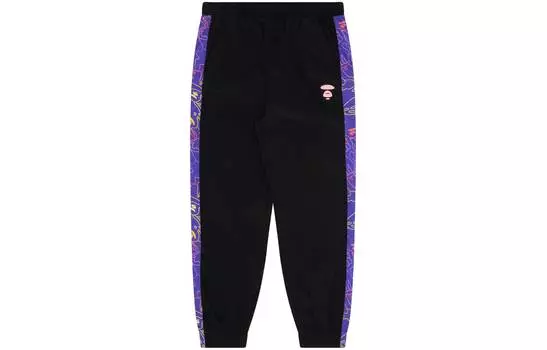 Зауженные брюки-джоггеры с полосками по бокам Aape, Black BKX