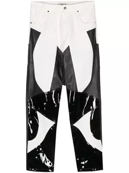 Зауженные брюки GmbH с цветными блоками, черный