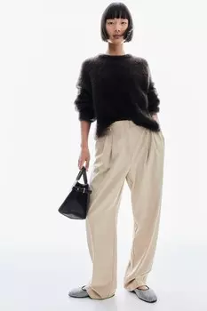 Зауженные брюки H&M, бежевый