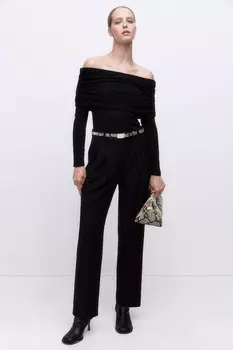 Зауженные брюки H&M, черный