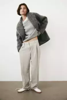 Зауженные брюки H&M, серый