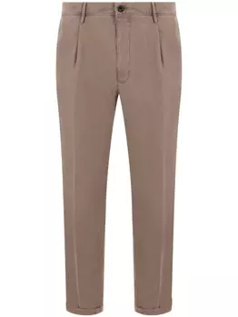 Зауженные брюки из габардина Incotex, серый
