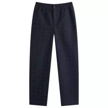 Зауженные брюки из плетеной ткани Kenzo, черный