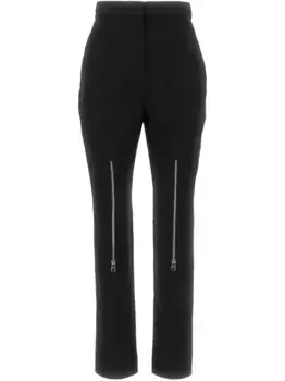 Зауженные брюки из шерсти Alexander McQueen, черный