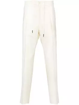 Зауженные брюки из шерсти Tagliatore, бежевый