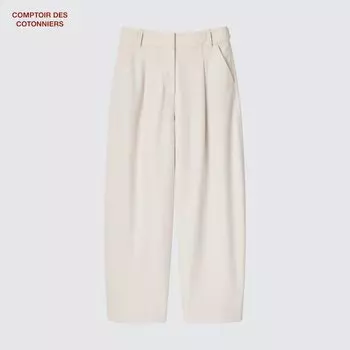 Зауженные брюки из шерстяного джерси UNIQLO, белый