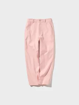 Зауженные брюки из смеси льна и хлопка Uniqlo, цвет 10 розовый