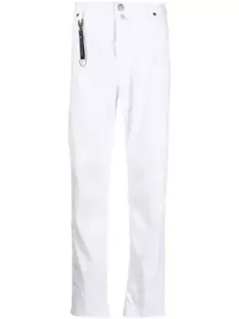 Зауженные брюки из смесового льна Incotex, белый